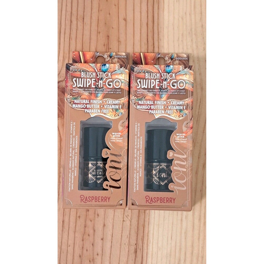 Ioni Blush Stick Swipe-N-Go Raspberry Set Of Two New In Box
